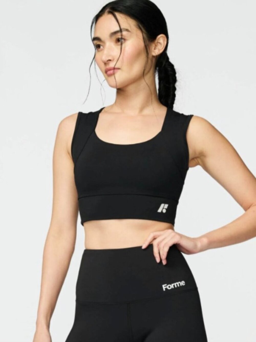 Forme Power Bra Black Obsidian Posture Correcting Sports Bra Size L